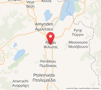 Map of Filótas, West Macedonia