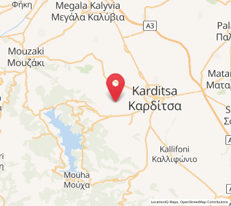 Map of Frágko, Thessaly