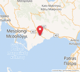 Map of Galatás, West Greece