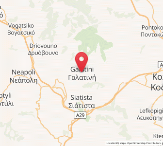 Map of Galatiní, West Macedonia