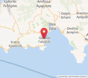 Map of Galaxídhion, Central Greece