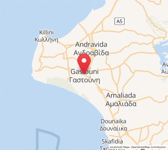 Map of Gastoúni, West Greece