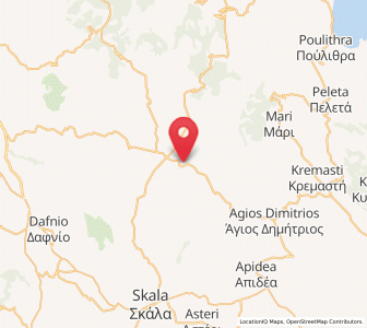 Map of Geráki, Peloponnese