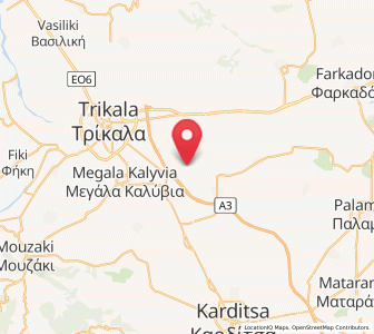 Map of Glínos, Thessaly