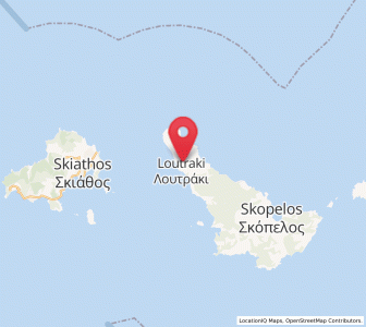 Map of Glóssa, Thessaly
