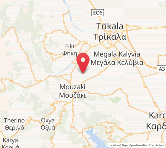 Map of Gómfoi, Thessaly