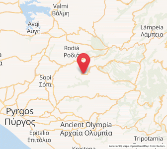 Map of Goúmero, West Greece