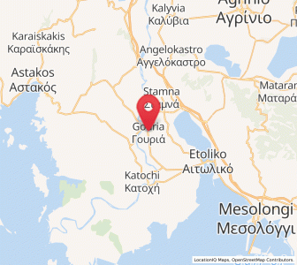 Map of Gouriá, West Greece