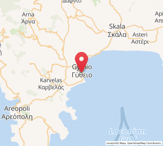 Map of Gýtheio, Peloponnese