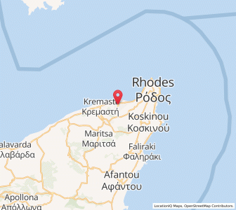 Map of Ialysós, South Aegean
