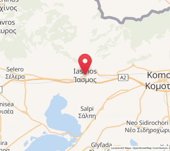 Map of Íasmos, East Macedonia and Thrace