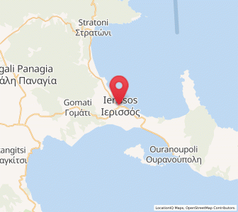 Map of Ierissos, Central Macedonia