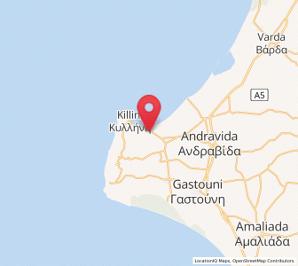 Map of Íkaros, West Greece