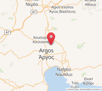 Map of Ínachos, Peloponnese