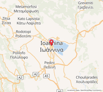 Map of Ioannina, Epirus