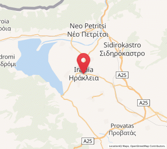 Map of Iraklia, Central Macedonia