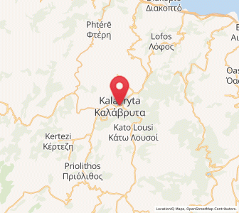 Map of Kalávryta, West Greece