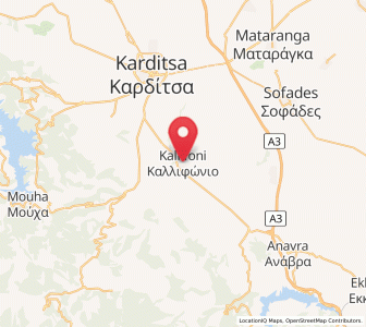 Map of Kallifóni, Thessaly