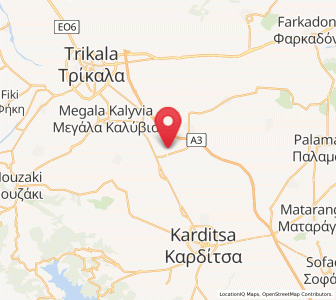 Map of Kalogrianá, Thessaly