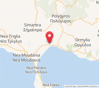 Map of Kalýves Polygýrou, Central Macedonia