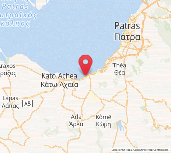 Map of Kamínia, West Greece