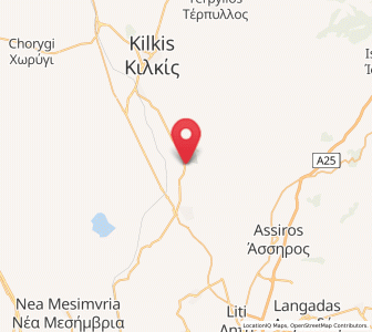 Map of Kampánis, Central Macedonia