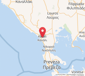 Map of Kanáli, Epirus