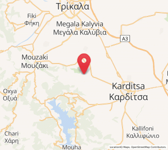 Map of Kanália, Thessaly