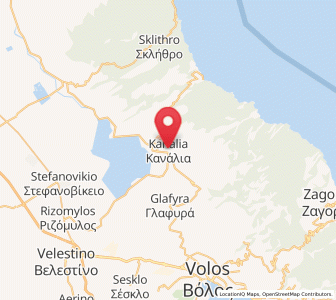 Map of Kanália, Thessaly