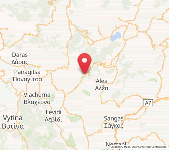 Map of Kandíla, Peloponnese