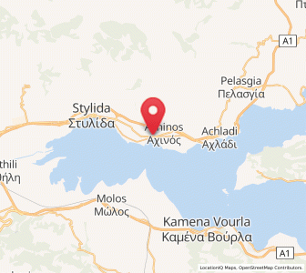 Map of Karavómilos, Central Greece