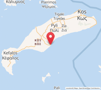 Map of Kardámaina, South Aegean
