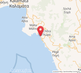 Map of Kardamyli, Peloponnese