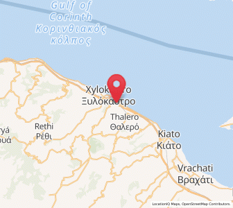 Map of Kariótika Karyás, Peloponnese
