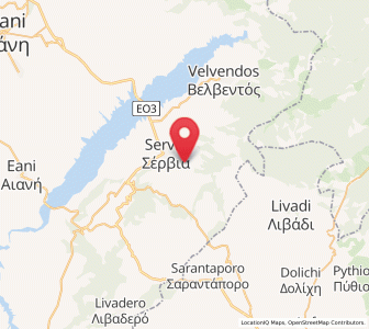 Map of Kastaniá, West Macedonia