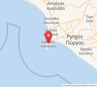 Map of Katákolo, West Greece