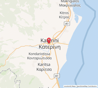 Map of Kateríni, Central Macedonia