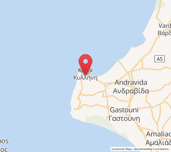 Map of Káto Panagía, West Greece