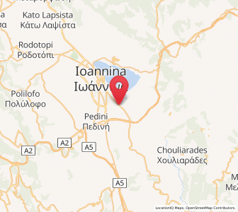 Map of Katsikás, Epirus