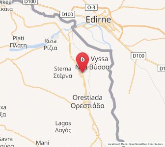 Map of Kavýli, East Macedonia and Thrace