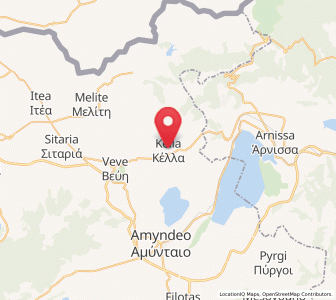 Map of Kélli, West Macedonia