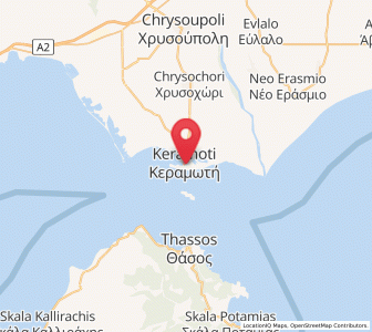 Map of Keramotí, East Macedonia and Thrace