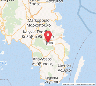 Map of Keratéa, Attica