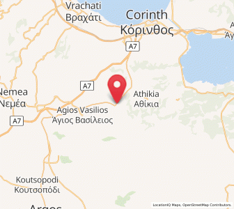 Map of Khiliomódhi, Peloponnese