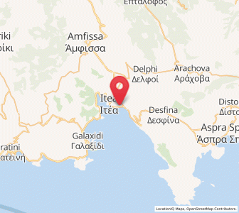Map of Kírra, Central Greece