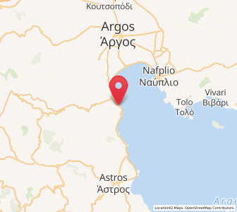 Map of Kivéri, Peloponnese