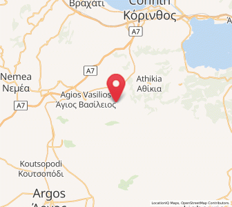 Map of Klénia, Peloponnese