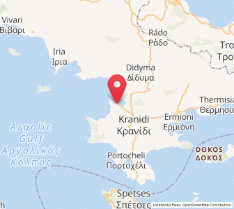 Map of Koilás, Peloponnese