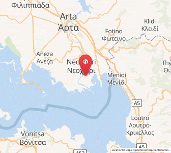 Map of Komméno, Epirus