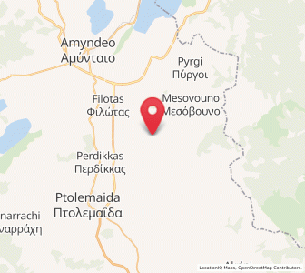 Map of Komniná, West Macedonia